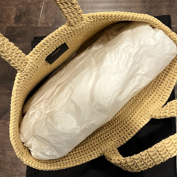 Saint Laurent Rive Gauche Raffia Tote, NWT - Picture 4 of 7